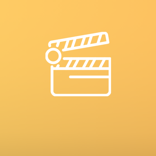 icoon van een filmklapper