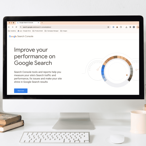google search console op computer