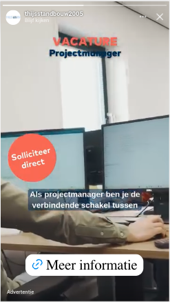 Online recruitment middels stories